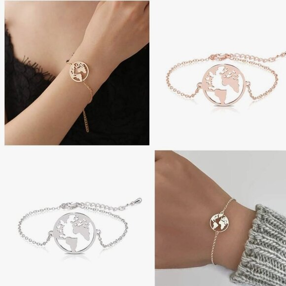 🍒2/$25 Dainty EARTH Bracelet 🌎 - Picture 4 of 8